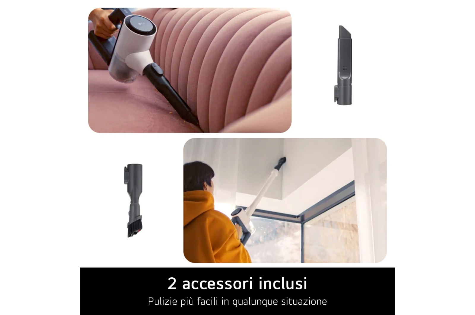 2 accessori inclusi aspirapolvere A9C-SLIM1C